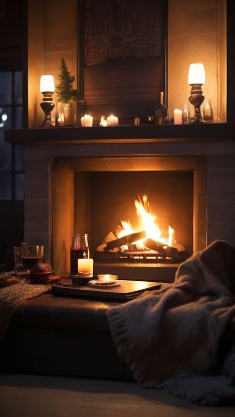 رات میں کھڑکی کے پاس رکھا ہوا لیمپ اور موم بتی، نرم روشنی کے ساتھ آرام دہ منظر